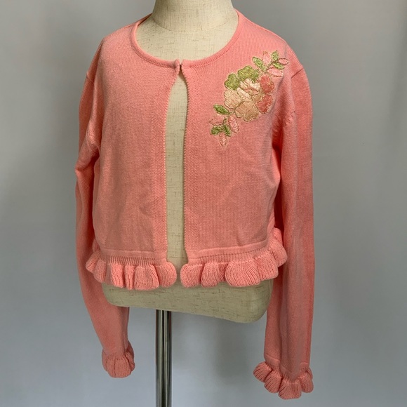 American Princess SZ 6 Floral Embroidered dress with coordinating sweater - Picture 5 of 6